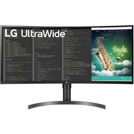Monitor Profesional Ultrapanorámico Curvo LG 35WN75CP-B 35'/ WQHD/ Multimedia/ Regulable en Altura/ Negro